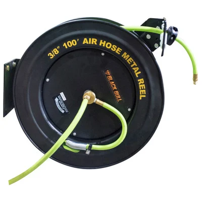 Black Bull AHAR100 100 Foot Retractable Air Hose Reel with Auto Rewind