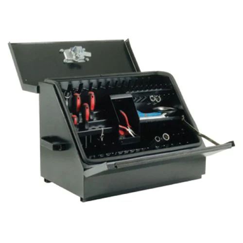 Black Steel Toolbox, 30 In.