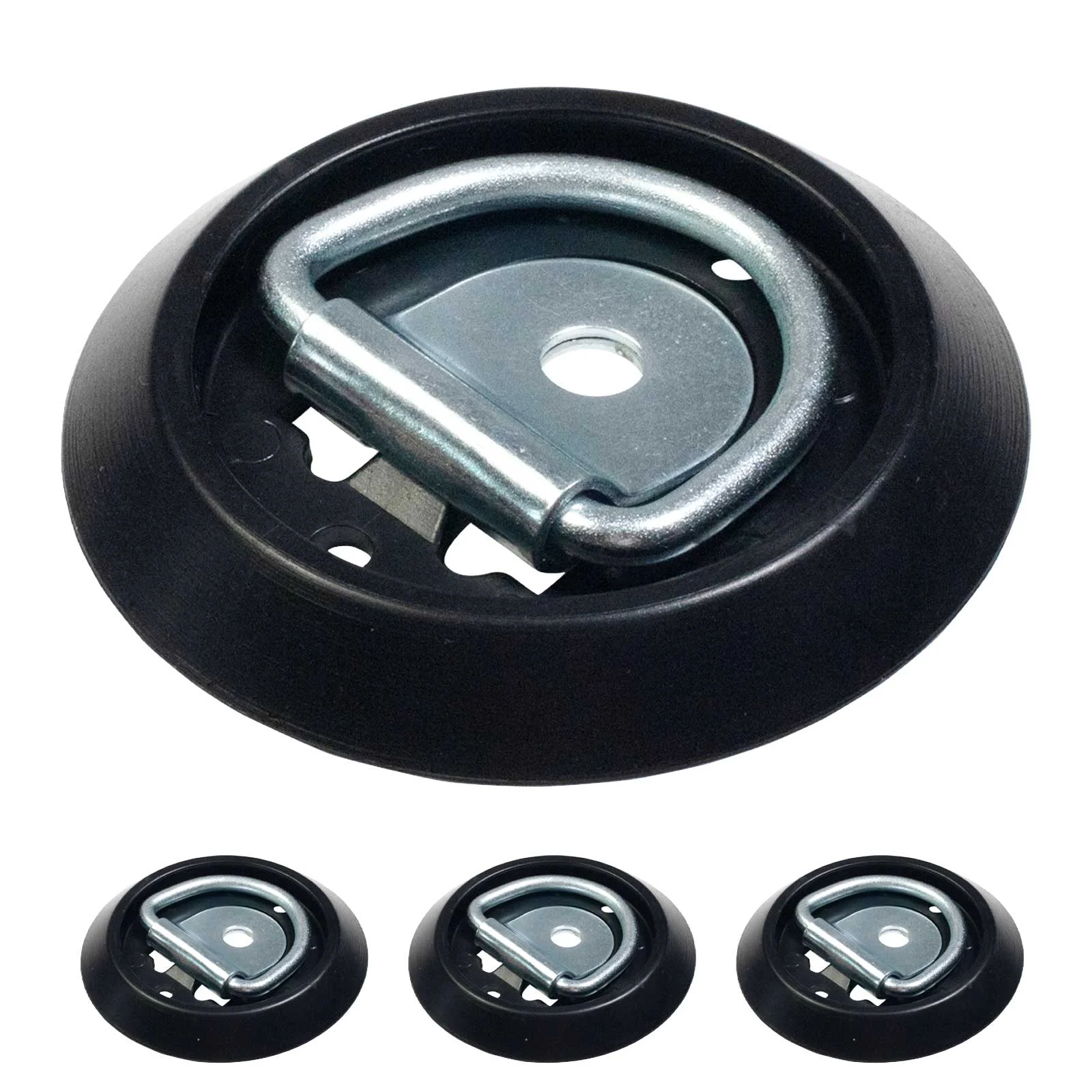 Bolt-On Flush-Mount D-Ring - 1,200 lbs. BS | 4-Pack