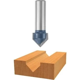 Bosch 84309M 90-Degree x 1 In. Carbide Tipped V-Groove Router Bit