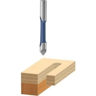Bosch 85147 3/8 In. x 7/8 In. High Speed Steel 1-Flute Pilot Panel Straight Router Bit