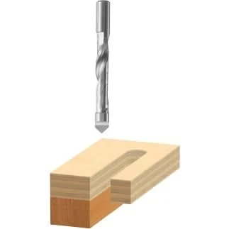 Bosch 85184 3/8 In. x 3/4 In. High Speed Steel Pilot Panel Down Spiral Router Bit