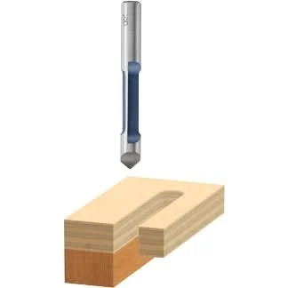 Bosch 85244 1/4 In. x 3/4 In. Carbide Tipped 1-Flute Pilot Panel Straight Router Bit