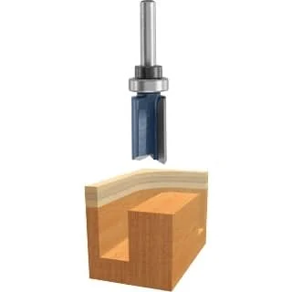 Bosch 85672M 1/2 In. x 1-1/4 In. Carbide Tipped 2-Flute Top Bearing Straight Trim Router Bit