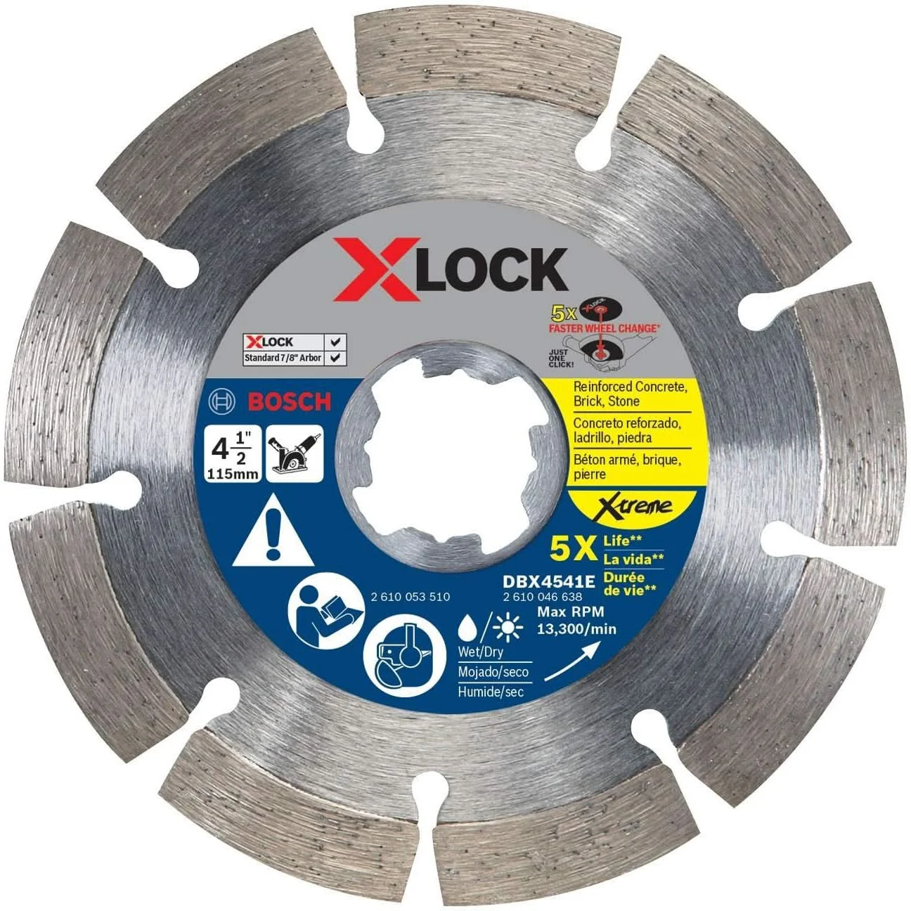 Bosch DBX4541E X-Lock 4-1/2" Segmented Diamond Blade Xtreme