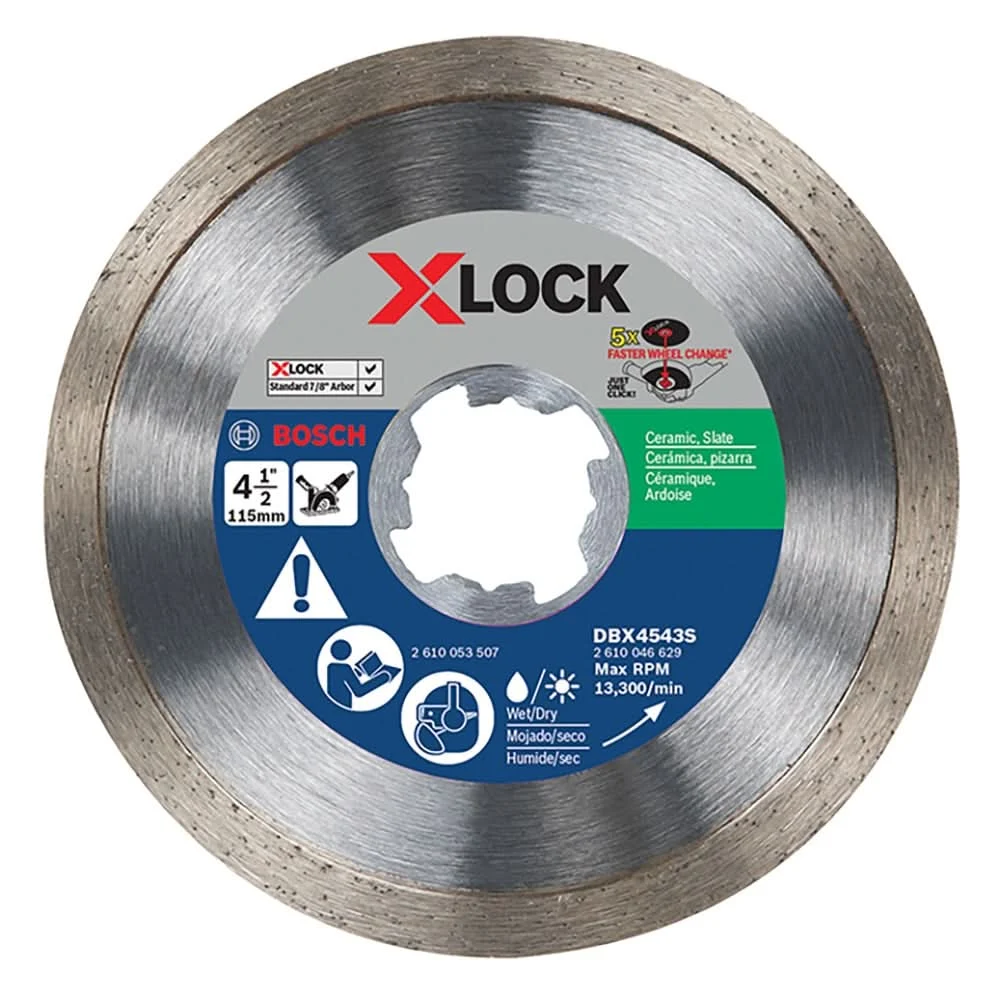 Bosch DBX4543S X-Lock 4-1/2" Continuous Rim Diamond Blade