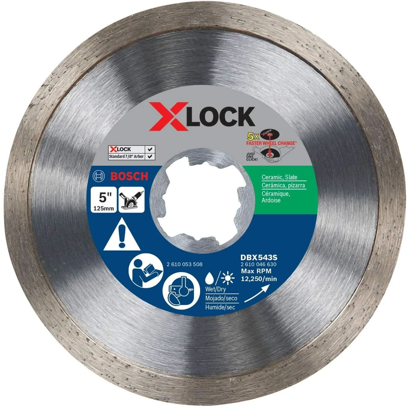 Bosch DBX543S X-Lock 5" Continuous Rim Diamond Blade