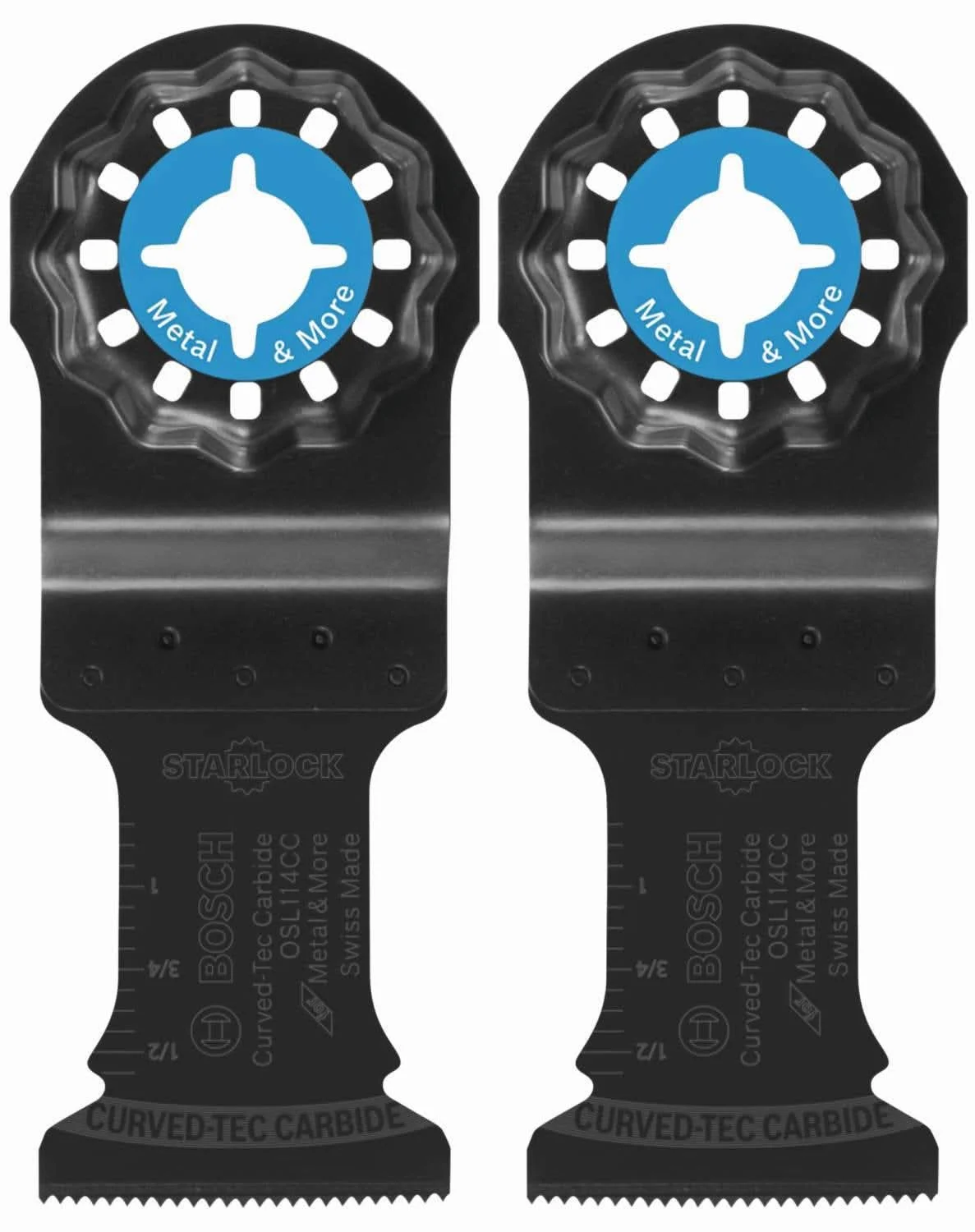 Bosch OSL114CC-2 1-1/4-inch Starlock Oscillating Multi-Tool Curved-Tec Carbide Extreme Plunge Blade, 2 pack