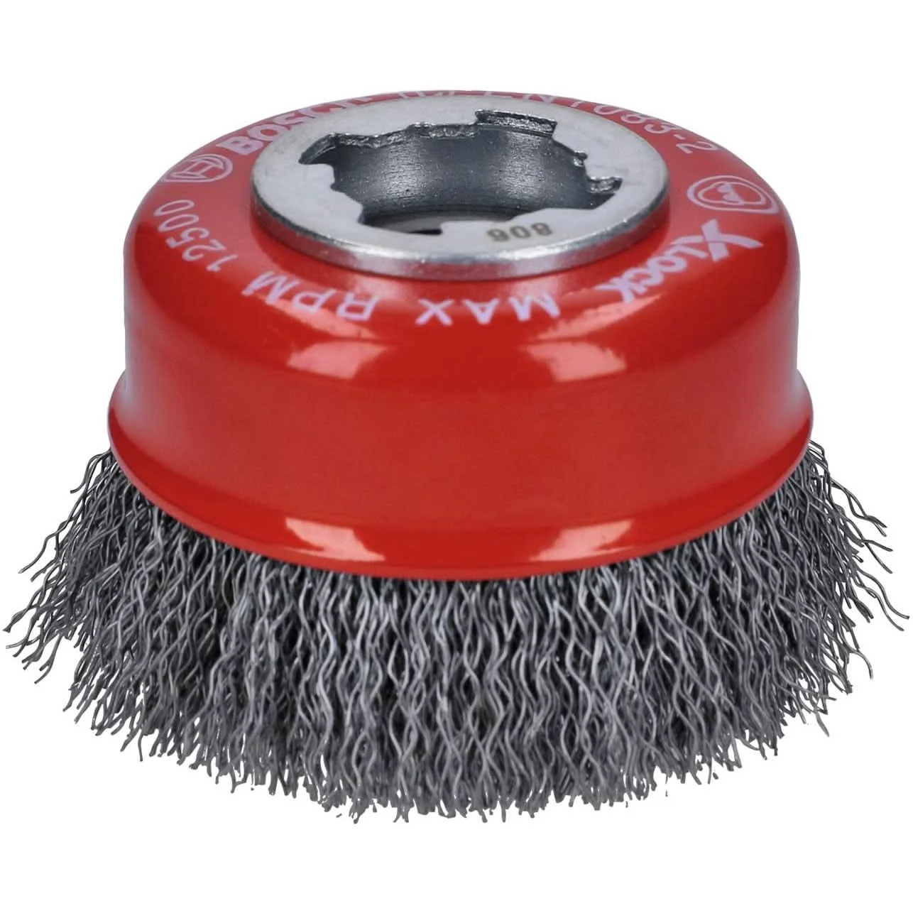 Bosch WBX318 X-Lock 3" Cup Brush, Crimped, Carbon Steel