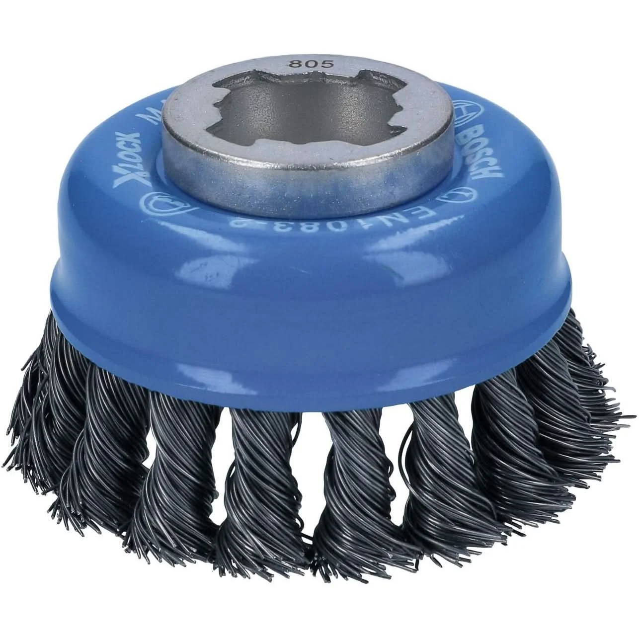 Bosch WBX328 X-Lock 3" Cup Brush, Knotted, Carbon Steel