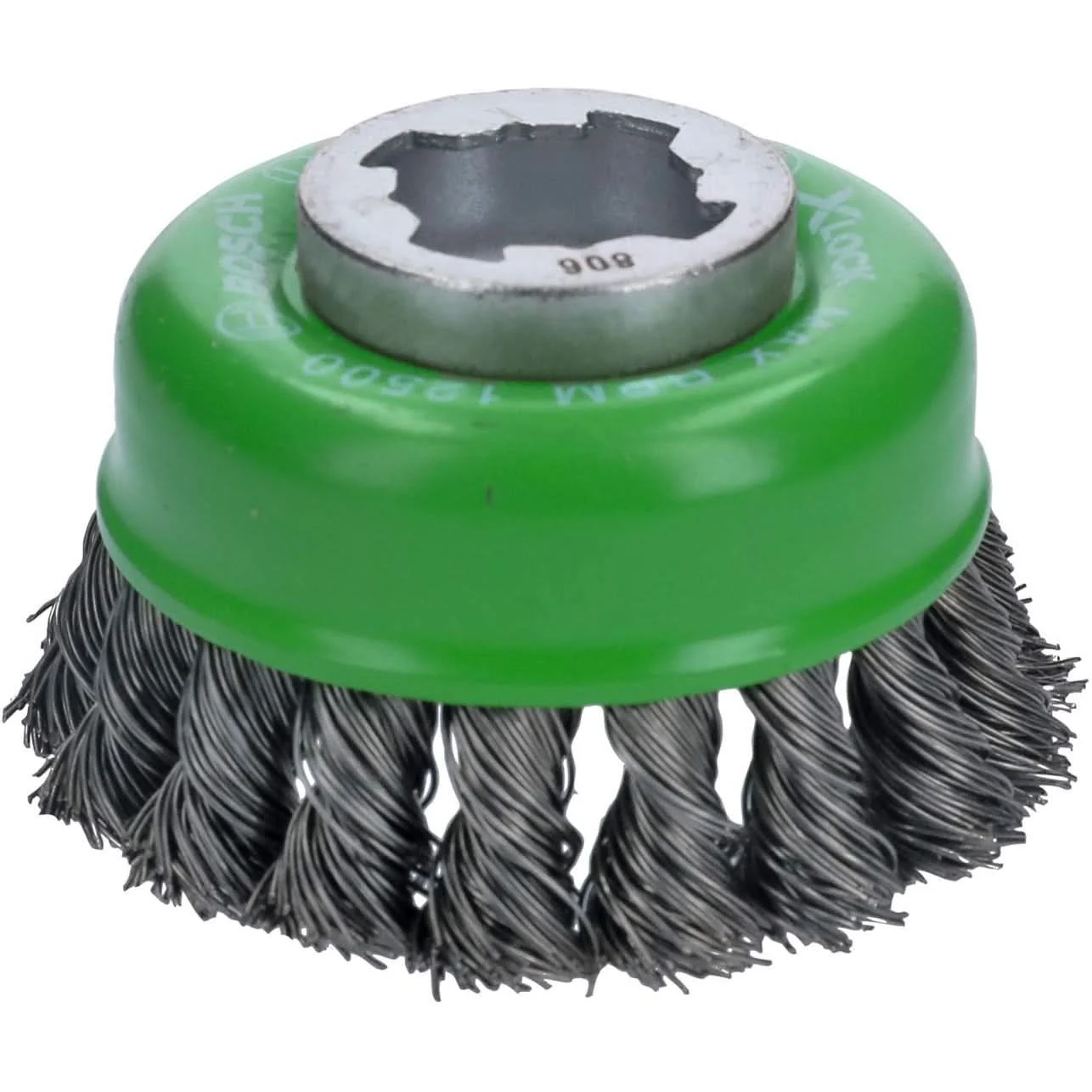 Bosch WBX329 X-Lock 3" Cup Brush, Knotted, Stainless Steel