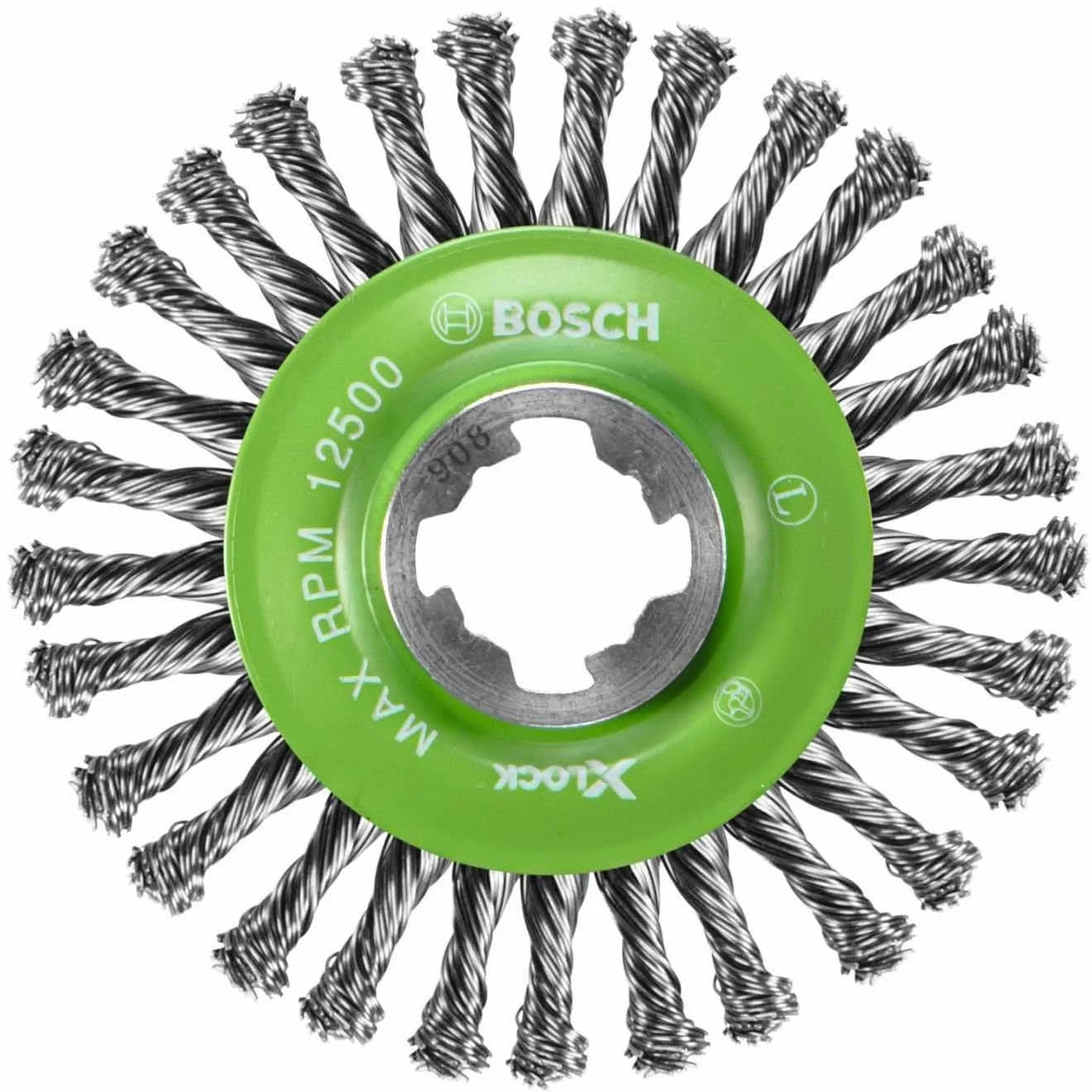 Bosch WBX409 X-Lock 4-1/2" Wire Wheel, Stringer Bead Knotted, Stainless Steel