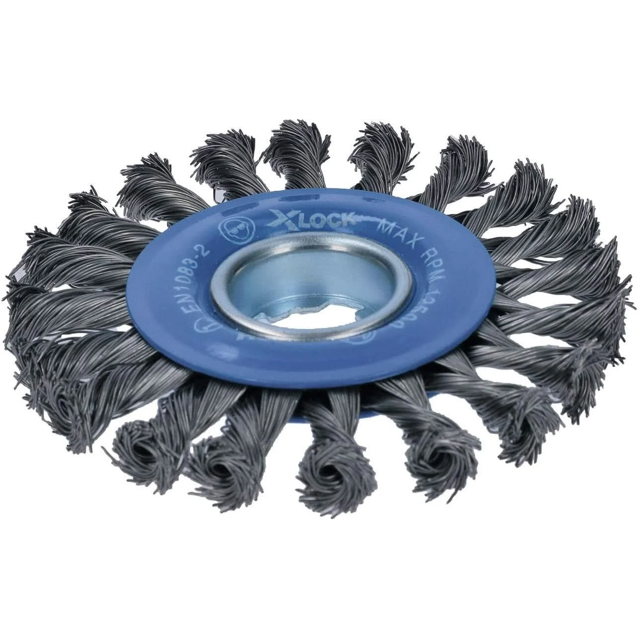 Bosch WBX428 X-Lock 4-1/2" Wire Wheel, Full Cable Knotted, Carbon Steel
