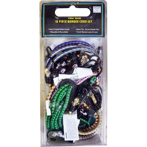 Bungee Cord Set, 18 Pieces