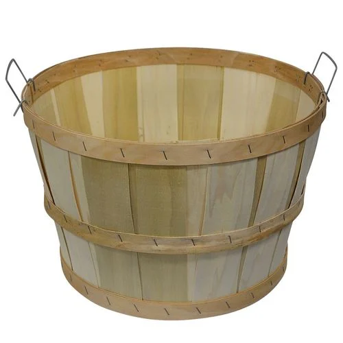 Bushel Basket with Handles, Wooden