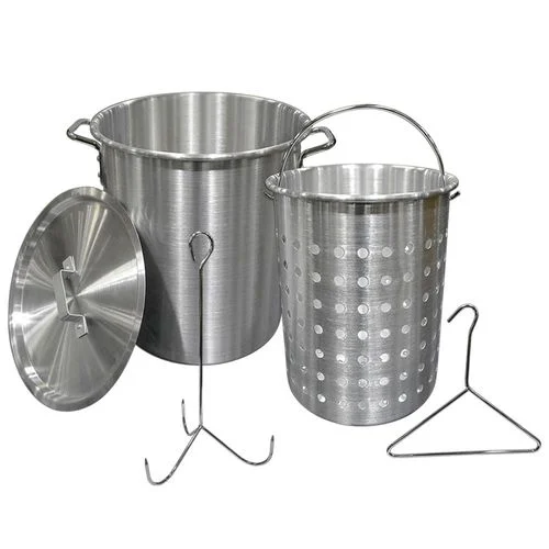Carolina Cooker 28 Qt. Aluminum Fry Pot / Stock Pot with Lid