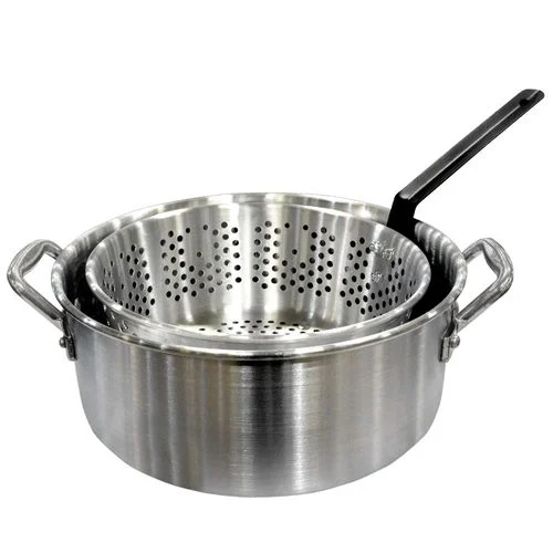 Carolina Cooker Aluminum Pot with Strainer, 10 Qt.