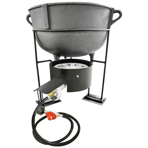 Carolina Cooker, Cast Iron Pot and Burner, 10 Gallon Capacity.