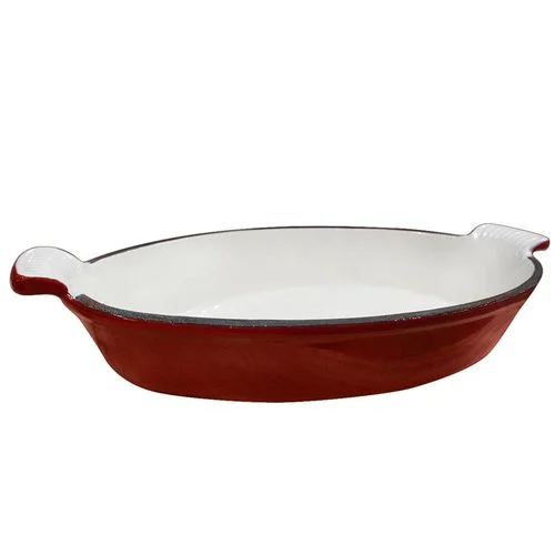 Carolina Cooker Enamel Cast Iron Oval Baking Pan, 11.5" x 8.25"