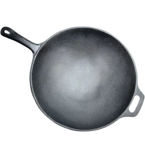 Carolina Cooker Preseasoned Cast Iron Wok, 12"