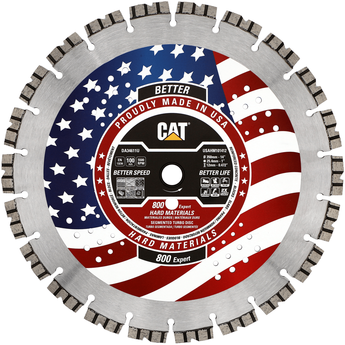Caterpillar 800 Expert Diamond Blade for Hard Materials