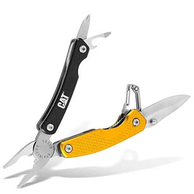 Caterpillar 980028 8-in-1 Multi-Pliers, Black and Yellow Handle, Tool