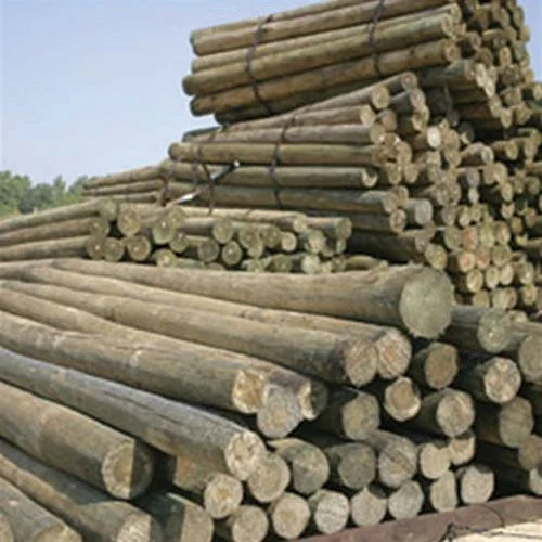 CCA Treated Fence Post, 3 to 4 In. Diameter, 6-1/2 Ft. Tall