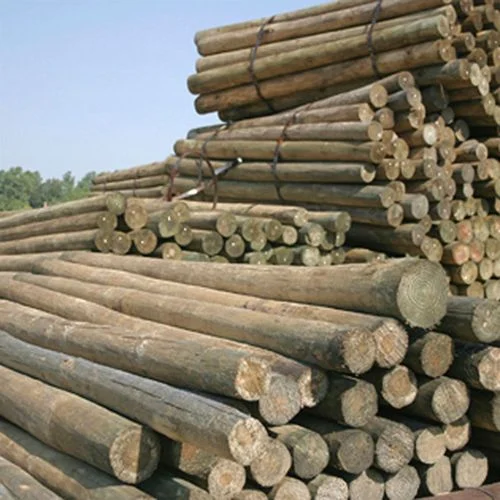 CCA Treated Fence Post, 4-1/2 to 5-1/2 In. Diameter, 6-1/2 Ft. Tall