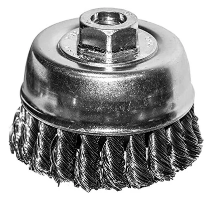 Century Drill Angle Grinder Cup Brush, 6" Knot, Size 5/8 X 11 (76062)
