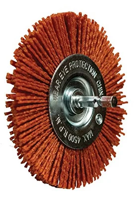 Century Drill Nylon Radial Brush, 4 Inch 80 Grit (77441)