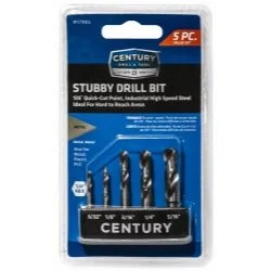 Century Drill Stubby Drill Bit, 5 Piece (17905)