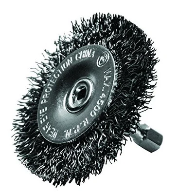 Century Drill Wire Radial Brush, 3" Coarse, Crimped 3" Size 1/4" (76431)