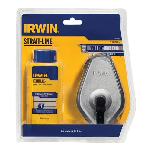 Chalk Line Reel 100 Feet W/Blue Chalk Irwin Straight-Line Mach6™