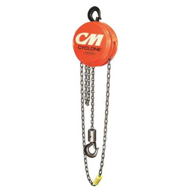 CM Cyclone Hand Chain Hoist - 1-1/2 ton x 10 feet