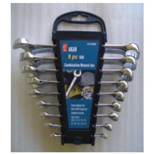 Combination Wrench Set, SAE, 9 Pieces