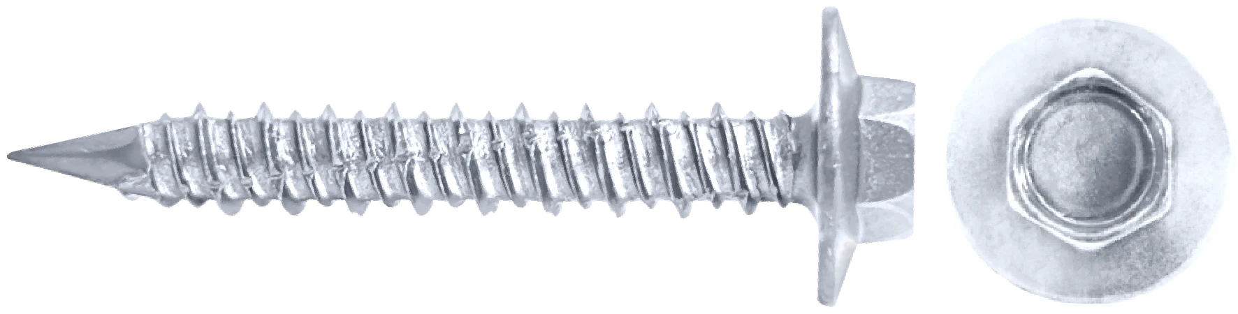 CON CONCRETE SCREWS - HEX FLANGE QUICK-CON ( BRONZE & WHITE COATING)