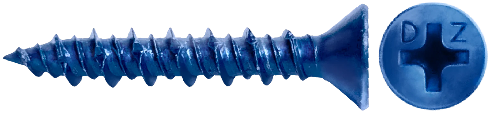 CON CONCRETE SCREWS - PHILLIPS FLAT (BLUE GUARD COATING) - #3 Phillips
