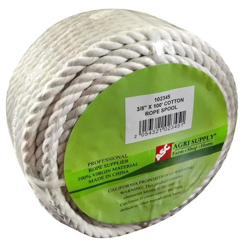 Cotton Rope Spool, 3/8 In. x 100 Ft.