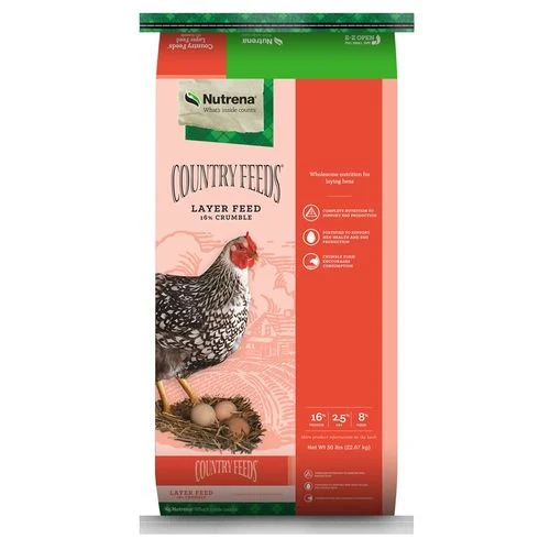 Country Feeds Layer Hen 16% Crumbles Feed, 50 Lb., 39127