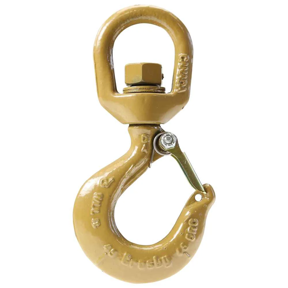 CrosbyL-322AN 7 Ton Alloy Swivel Eye Hook w/Latch - 1048859