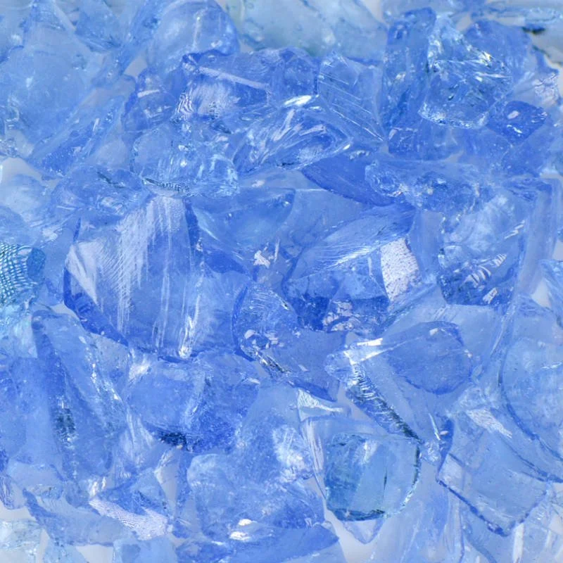 Crystal Blue Fire Glass
