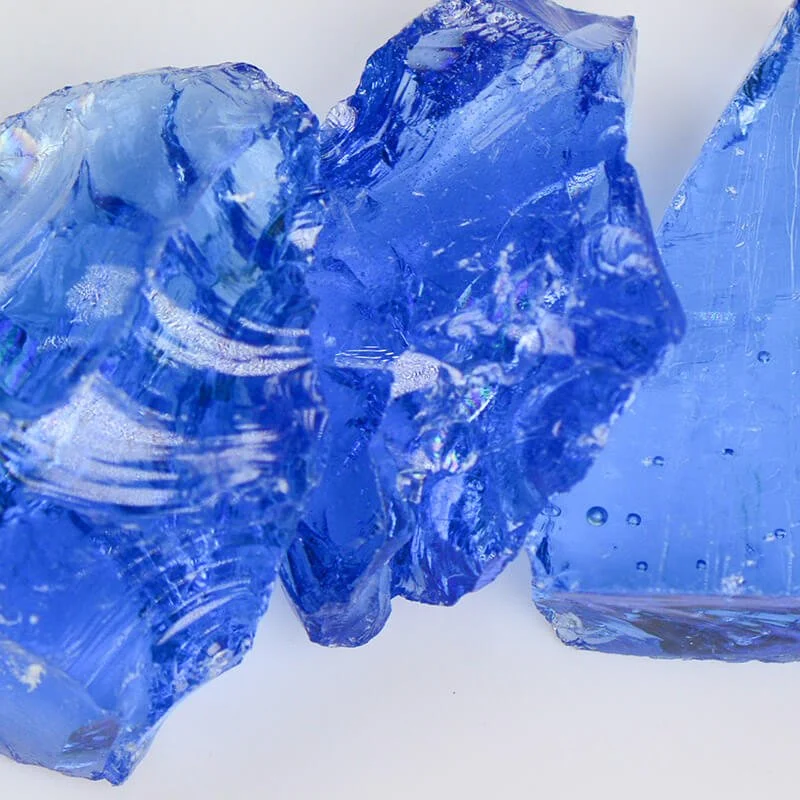Crystal Blue Landscape Glass