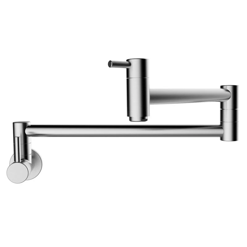 Dakota Sinks DSF-07KPF00BN Single Hole Wall Mount Stainless Steel Pot Filler - Brushed Nickel