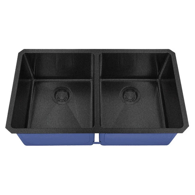 Dakota Sinks DSM-5050 Signature M-Series 32 Inch Micro Radius 50/50 Double Bowl Undermount Kitchen Sink with Bottom Grid