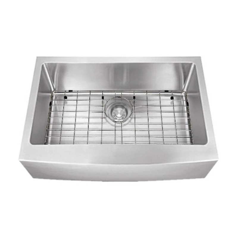 Dakota Sinks DSM-A3020 Signature M-Series 30 x 10 Inch Micro Radius Single Bowl Apron Front Kitchen Sink with Bottom Grid