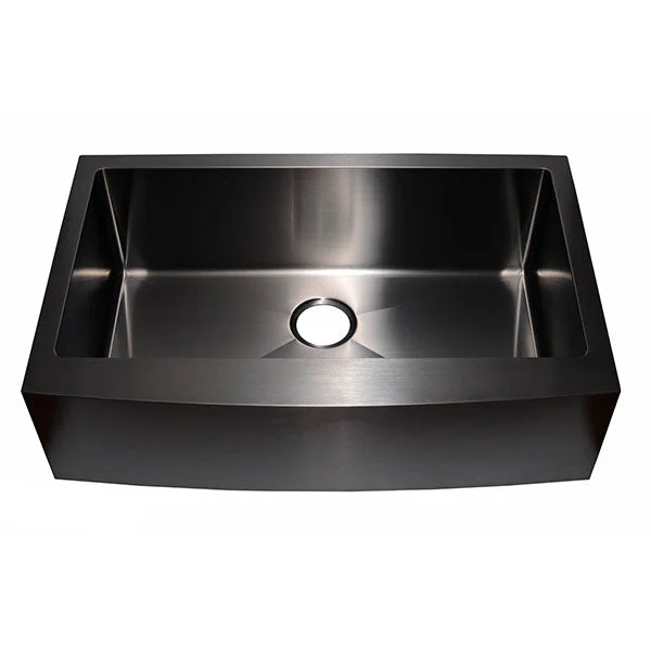 Dakota Sinks DSM-A3320 Signature M-Series 33 Inch Micro Radius Single Bowl Apron Front Kitchen Sink with Bottom Grid
