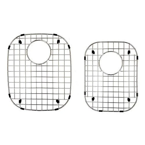 Dakota Sinks DSR-BG6040 Signature R Series 11 3/4 Inch 60/40 Bottom Grid Set - Brushed Nickel