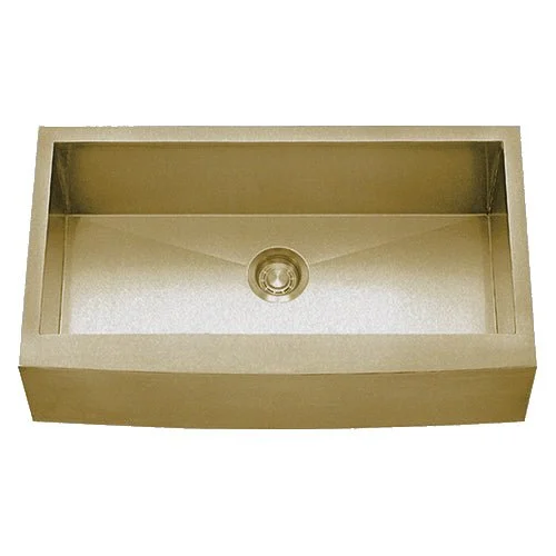 Dakota Sinks DSZ-A3020 Signature Z-Series 30 Inch Zero Radius Single Bowl Apron Front Stainless Steel Kitchen Sink with Bottom Grid
