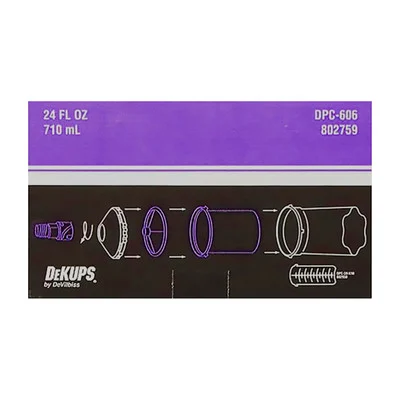 DeVilbiss DPC606 DeKups Reusable sleeve/lid 24 oz. 2 PK,