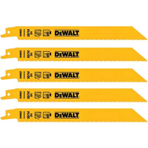 DeWalt 8" 10 TPI Reciprocating Bi-Metal Blade (5 pack)